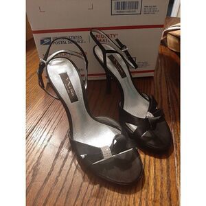 Size 8M Nina New York Black Rhinestone Stiletto Pump High Heel Dress Shoes